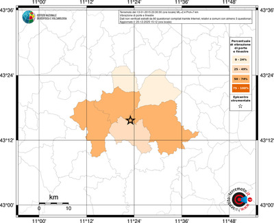 Mappa territorio comunale con almeno 3 questionari