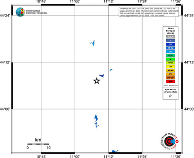Mappa EMS - territori località
