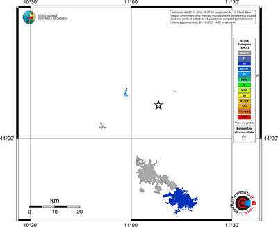 Mappa EMS - territori località