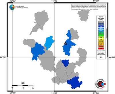Mappa EMS - territori comuni