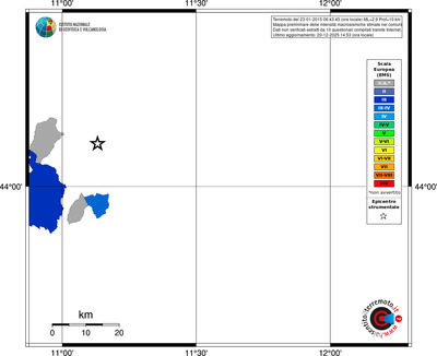 Mappa EMS - territori comuni