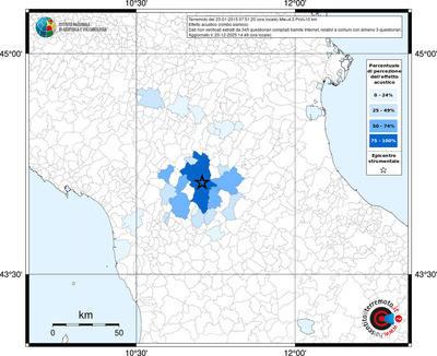 Mappa territorio comunale con almeno 3 questionari