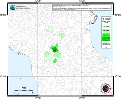 Mappa territorio comunale con almeno 3 questionari