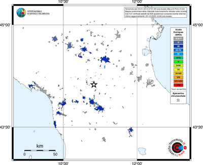 Mappa EMS - territori località