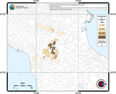 Mappa territorio comunale con almeno 3 questionari