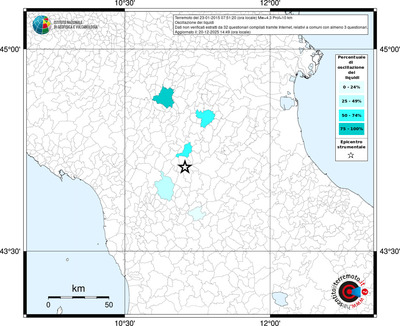 Mappa territorio comunale con almeno 3 questionari