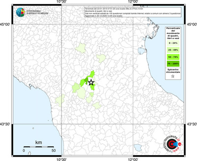 Mappa territorio comunale con almeno 3 questionari