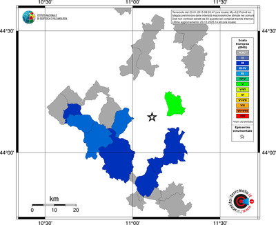 Mappa EMS - territori comuni