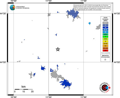 Mappa EMS - territori località