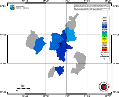 Mappa EMS - territori comuni