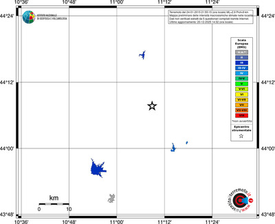 Mappa EMS - territori località