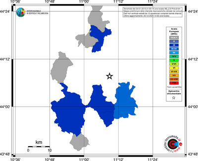 Mappa EMS - territori comuni