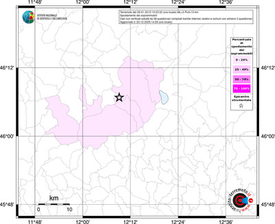 Mappa territorio comunale con almeno 3 questionari