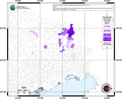 Mappa territorio comunale con almeno 3 questionari