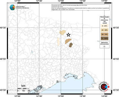 Mappa territorio comunale con almeno 3 questionari