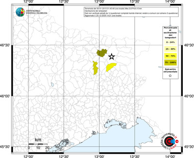 Mappa territorio comunale con almeno 3 questionari