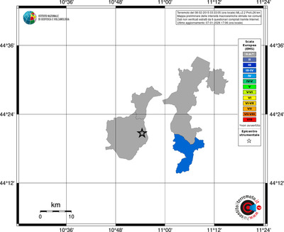 Mappa EMS - territori comuni