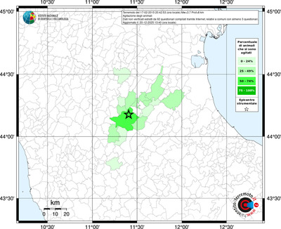 Mappa territorio comunale con almeno 3 questionari