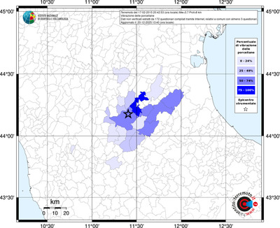 Mappa territorio comunale con almeno 3 questionari
