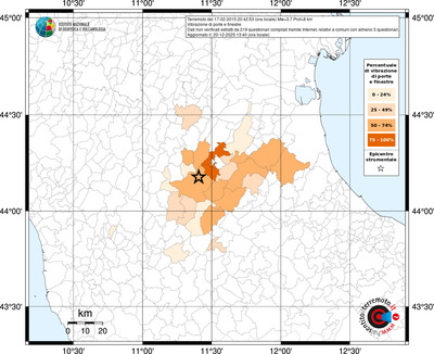 Mappa territorio comunale con almeno 3 questionari