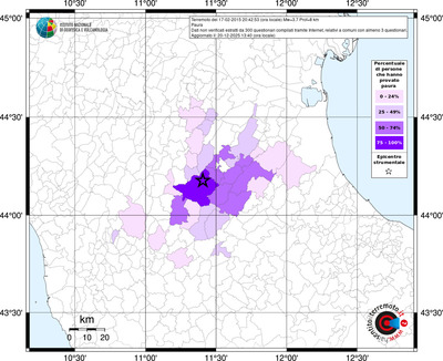 Mappa territorio comunale con almeno 3 questionari