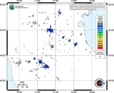 Mappa EMS - territori località