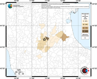 Mappa territorio comunale con almeno 3 questionari