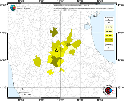 Mappa territorio comunale con almeno 3 questionari