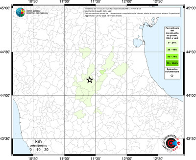Mappa territorio comunale con almeno 3 questionari
