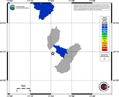 Mappa EMS - territori comuni