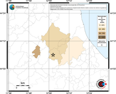 Mappa territorio comunale con almeno 3 questionari