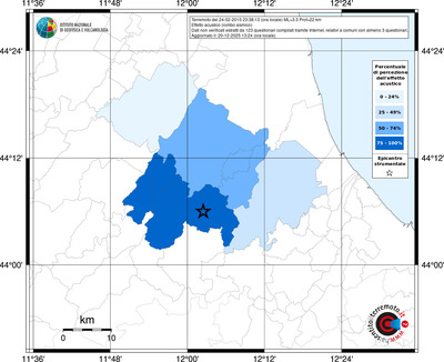 Mappa territorio comunale con almeno 3 questionari