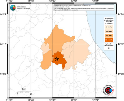 Mappa territorio comunale con almeno 3 questionari