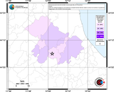 Mappa territorio comunale con almeno 3 questionari
