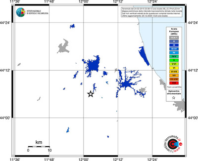 Mappa EMS - territori località