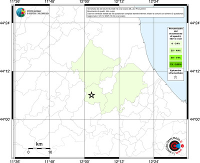 Mappa territorio comunale con almeno 3 questionari