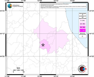 Mappa territorio comunale con almeno 3 questionari