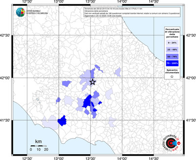 Mappa territorio comunale con almeno 3 questionari