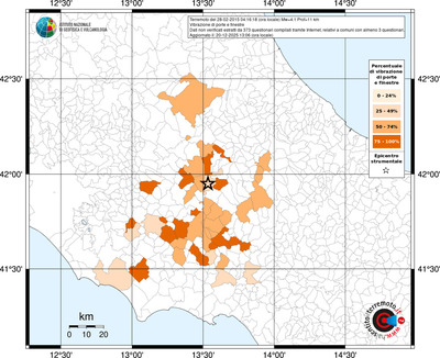 Mappa territorio comunale con almeno 3 questionari