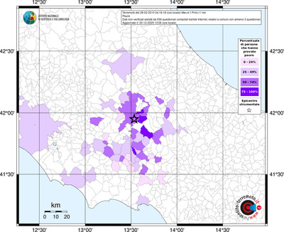 Mappa territorio comunale con almeno 3 questionari