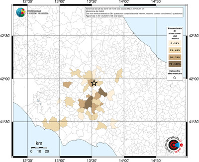 Mappa territorio comunale con almeno 3 questionari