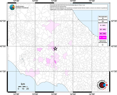 Mappa territorio comunale con almeno 3 questionari