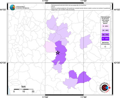 Mappa territorio comunale con almeno 3 questionari