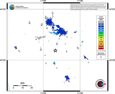 Mappa EMS - territori località