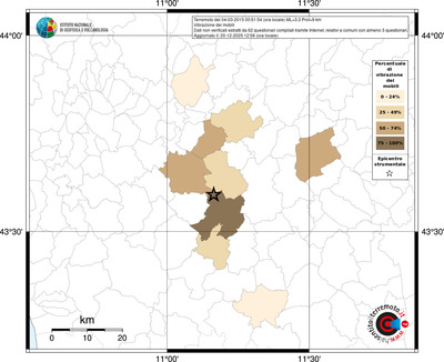 Mappa territorio comunale con almeno 3 questionari