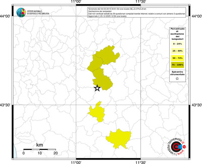 Mappa territorio comunale con almeno 3 questionari