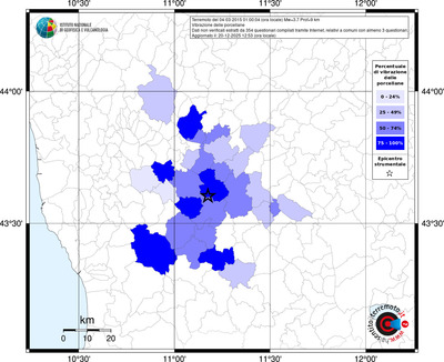 Mappa territorio comunale con almeno 3 questionari