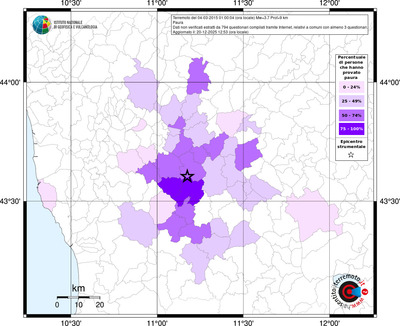 Mappa territorio comunale con almeno 3 questionari