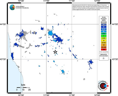 Mappa EMS - territori località