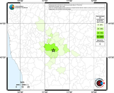 Mappa territorio comunale con almeno 3 questionari